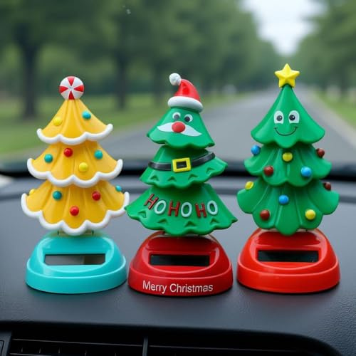 Christmas Solar Powered Dancing Toys,Car Shaking Head Dancer Doll Elk Santa Snowman Penguin Swing Figurines,Novelty Solar Dancing Toys Xmas Bobblehead Figures For Desk Car Dashboard Windowsill Decor