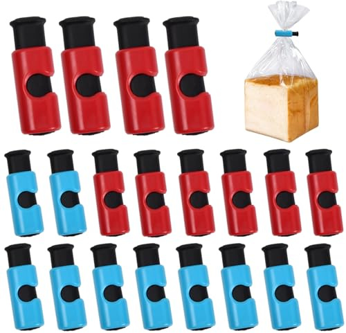 Lot de 20 Clip D'étanchéité Ressort pour Sacs de Nourriture, Clips Colorés de Fermeture Outil Réutilisable de Scellage des Aliments pour Fruits Secs pour Sandw Reusable Bag Clips