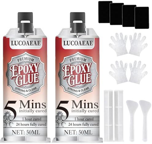 LUCOAEAE 100ml Pegamento Epoxi 2 Componentes Extra Fuerte e Impermeable