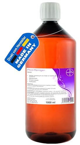 HERRLAN® Pool-Reiniger ohne Duftstoffe 1000ml | Flüssiger Reiniger für Pool & Schwimmbad - für den Einsatz an Poolfolien und Acrylwannen geeignet - Made in Germany
