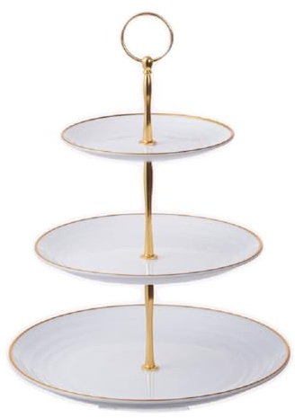 Soporte para tartas de 3 niveles, 3 niveles, estable, soporte para cupcakes, soporte para tartas, 3 pisos, soporte para frutas, accesorios de boda, cocina, color blanco