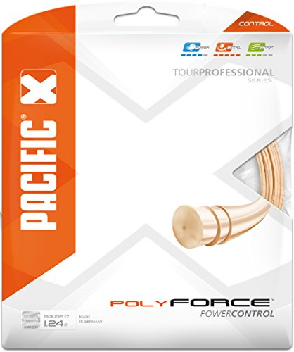 pacific Tennissaite Poly Force - 12.20m-Garnitur, Light-orange, 1.24mm/17, PC-2072.00.50