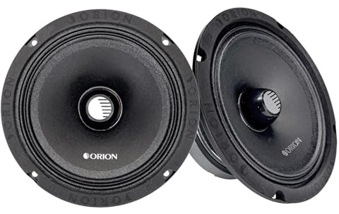 ORION Cobalt CM654 High Efficiency 6.5 Mid-Range Bullet Loudspeakers, 1000W Max Power, 250W RMS, 4 Ohm, 1.5 Voice Coil - Pro Car Audio Stereo, Midrange Speakers (Pair)
