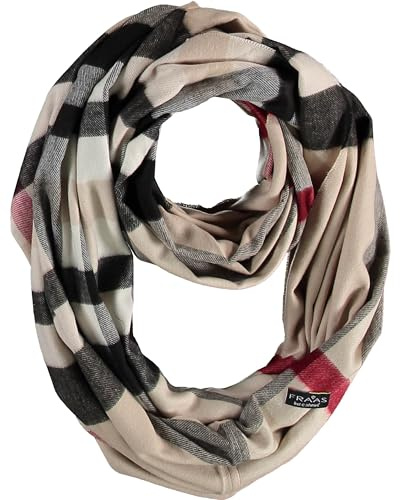 FRAAS Cashmink Loop Schal 75 x 70 cm - Weicher als Kaschmir - Made in Germany - Karierter Schlauch-Schal für Damen