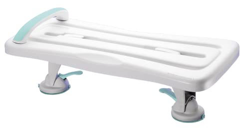 Helping Hand Company Surefoot White Plastic Shower/Bath Board with Handle and Locking Feet. Shower Board for Elderly & Disabled. Adjustable to Fit 16-25 Width Baths. 200kg / 31 Stone Weight Limit