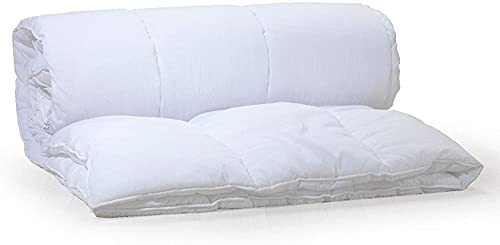 Lancashire Textiles Premium Polycotton Cased Hollowfibre Filled All Round Season Duo Duvet Quilt With Removeable Layer Anti-Allergy Made in UK – Single