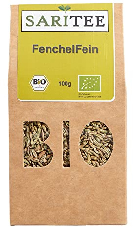 SARITEE Bio FenchelFein lose I Loser Tee mit aromatischen Bio Fenchelsamen aus kontrolliert biologischem Anbau I Detox Tee I Gute Nacht Tee I Magentee I 100 g