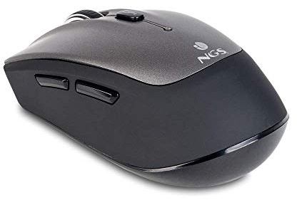 Ratón inalámbrico Óptico NGS FRIZZ DUAL compatible con tecnología Dual: Bluetooth y 2.4 Ghz . COLOR GRIS. PLUG & PLAY.