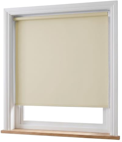 Home In Style 4U Roller Blinds Cappuccino (180cm Wide x 165cm Long) | Thermal Insulated Blackout Roller blind Trimmable UV Protection Child Safety Easy Fit Home Office Window Blinds