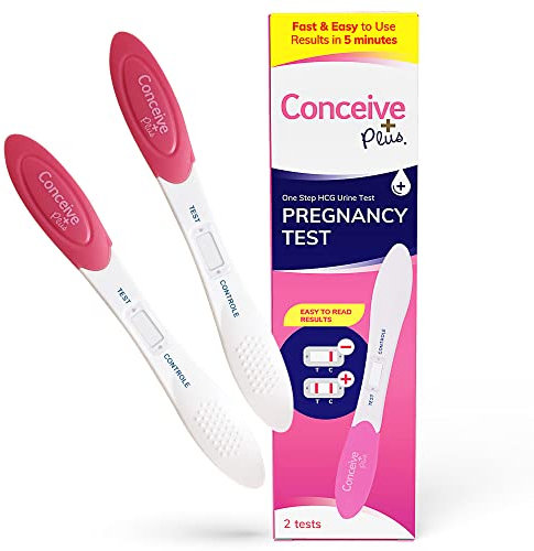 Conceive Plus Early Detection Midstream Pregnancy Test - HCG Pregnancy 6 Days Sooner - Easy to Use Discreet Pregnancy Test - Highly Sensitive 10 MIU - Rapid Results in 5 Minutes - 2 Tests