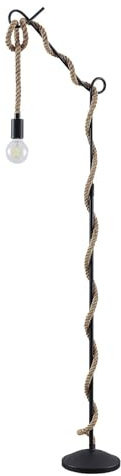 Lucande Stehlampe Ropina (Retro, Vintage Antik) in Schwarz aus Metall (1 flammig E27) - Stehleuchte Standleuchte Floor Lamp Wohnzimmerlampe Wohnzimmerleuchte