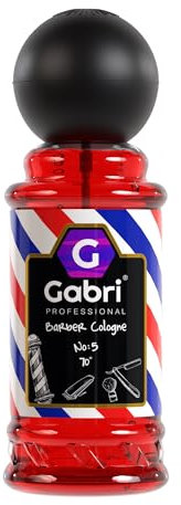 Gabri Professional Mens Cologne 250ml, Eau De Cologne, Barber Aftershave, Relaxing & Refreshing, Citrus, Warm Spice, Coumarin, Subtle Woody (No5)