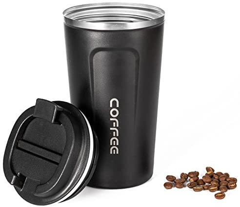 MAGA Reisekaffeetasse, 17 oz, isolierte Kaffeetassen mit auslaufsicherem Deckel, auslaufsichere, doppelwandige Vakuumbecher aus Edelstahl für Eis-/Heißkaffee, Geschenk für Mütter und Väter an Weihnach