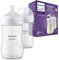 Philips Avent Natural Response Baby Bottle - 2 x 260ml Baby Milk Bottle for Newborns and Up, BPA Free, 1+ Months (Model SCY903/02)