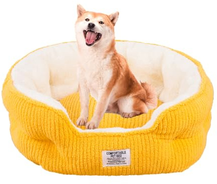 LINGXIYA Orthopädisches Hundebett, Hundekorb, Waschbar Hundesofa mit Wasserdicht rutschfest Unterseite, Hundecouch mit Hohem Rand, Kuschelig Plüsch Hundekorb für Hunde und Katzen