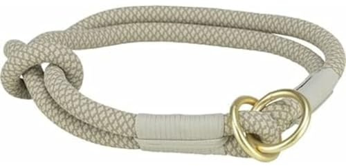 Trixie Hundehalsband, weich, halbrutschig, Grau/Hellgrau