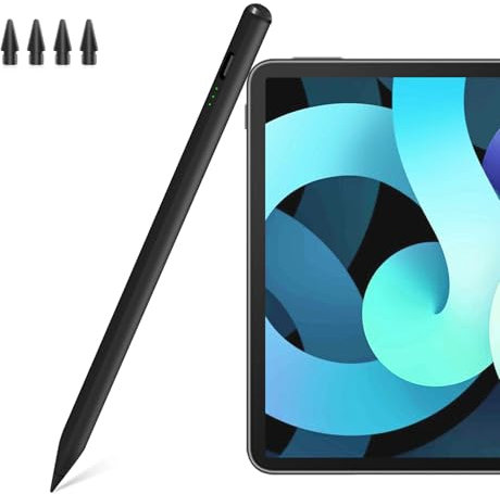 Stylus Stift für iPad Apple (2018-2024),Schnellladefunktion, Palm-Ablehnung，Pencil für Apple iPad Pro M4, iPad Air M2, iPad Pro 13''/12,9''/11'', iPad 10/9/8/7/6, iPad Mini 6/5, iPad Air 5/4/3 Gen