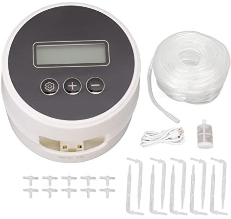 GRCFUMO Regadera para Plantas en Maceta, sistemass de Riego Automático, Dispositivo de Riego Automático, Riego Automático para Plantas en Macetas, Jardín y Jardín (10m 10 Macetas)