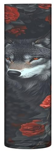JUMBEAR Wilde Wolfs-Vase für Blumen, transparent, rustikale Heimdekoration für modernes Bauernhaus, ideales Regal, Tisch und Eingangsdekoration