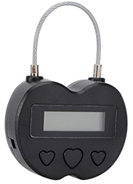 NUOBESTY Elektronisches USB Timer Vorhängeschloss Aus Stahlseil Mit LCD Display Wiederaufladbar Zeitsperre Für Kinder Und Lernkontrolle