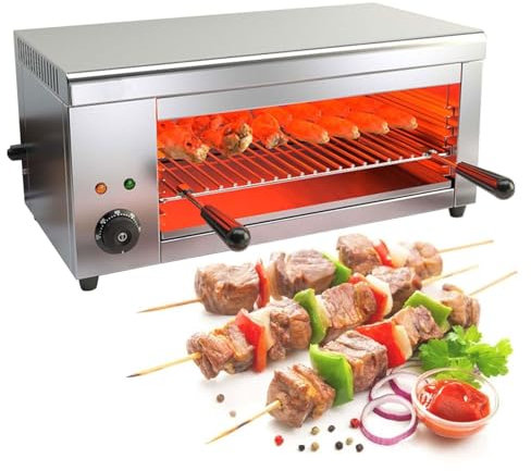 GHRERTX Commercial Salamander Broiler,2000W Electric Raclette Grill Cheese Melter with 50℃-300℃ Adjustable Temperature,Wall Mount or Countertop Countertop Steak Broiler,for Home & Commercial Use