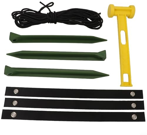 Kit d'outils de piquage pour arbre de jardin avec sangles et piquets en nylon résistant aux intempéries