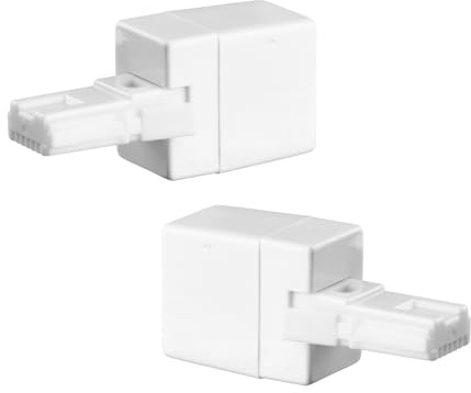 Tabanzhe 2 Pcs BT to RJ11 Telephone Line Adapter,RJ11 Female Socket to BT Male Plug,BS6312 431A UK Standard 6P4C 4-Wire Converter for Landline Phone, Fax & Modem