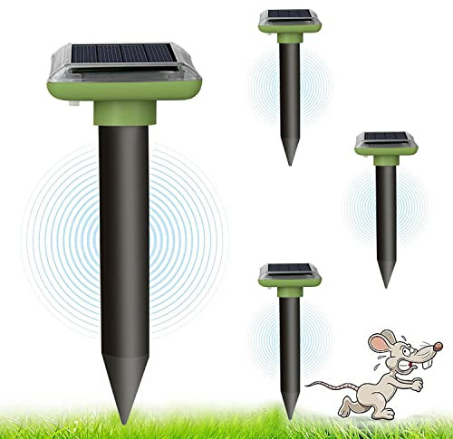 Queath Répulsifs solaires Anti-Taupes - Répulsif Contre Les campagnols - Répulsif à ultrasons - Répulsif Solaire Contre Les Taupes - Répulsif Contre Les Taupes