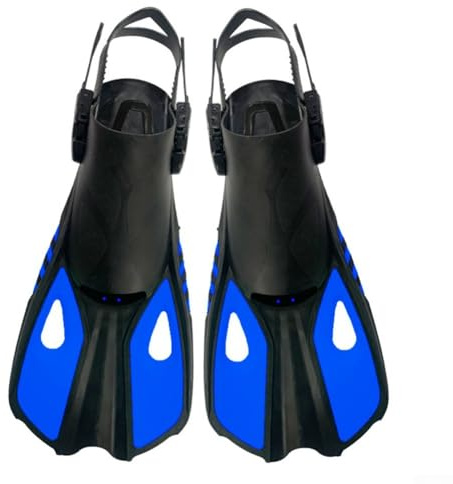 Yhenlovtt Professionelle Schnorchelflossen mit verstellbarem Design für Erwachsene – leichte Silikon-Schwimm-Trainingsflossen zum Schnorcheln und Divinen (gelb)