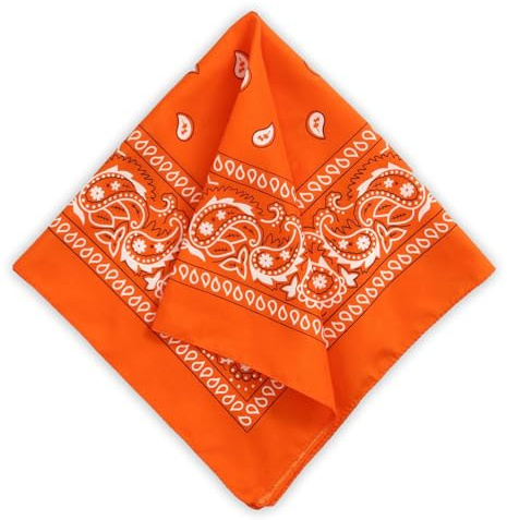 Tough Headwear Großes Bandana Tuch - Halstuch Herren und Damen - Kopftuch Nickituch für Männer und Frauen - Halstuch Cowboy Paisley Pirat - Dreieckstuch versch. Farben