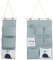 MaoXinTek Borsa Portaoggetti da Parete 2 Stili Stoffa Organizzatore in Lino con Piccole Tasche per Casa Ufficio 2 PCS