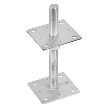 Stützpfosten, robust, verzinkt, verstellbar, Höhe 25 cm, Stange 24 mm