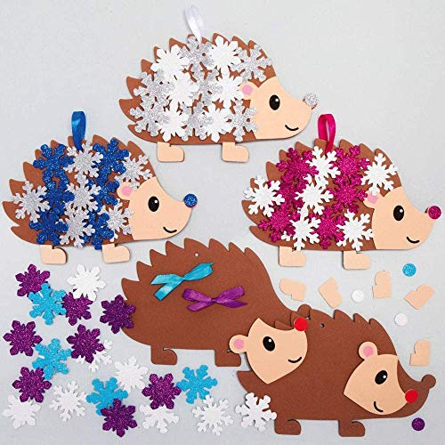 Baker Ross AX460 Schneebedeckter Igel Mix & Match Deko Bastelset Für Kinder - 5 Stück, Kreativsets Und Bastelbedarf Zum Saisonalen Basteln Und Dekorieren Zur Winterzeit
