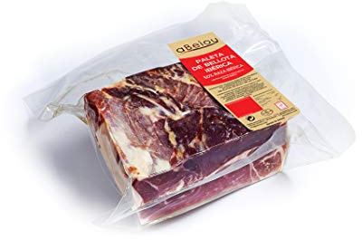 iberischer Eichelschinken Schulter Ohne Knochen Paleta Iberico Bellota 1 kg — +30 Monate Gereift — Hycer Zertifiziert — Guijuelo — Vakuum verpackt — aBeiou