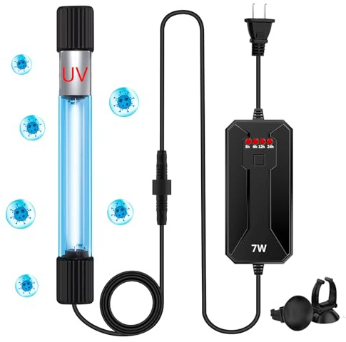 Aquarium Clean Light，7W&9W&11W&13W Algae Bloom Clean Light for Fish Tank,Submersible Light with Timer,Aquarium Water Clean Green Clear Waterproof Clean Lamp for Pond,Swimming Pool