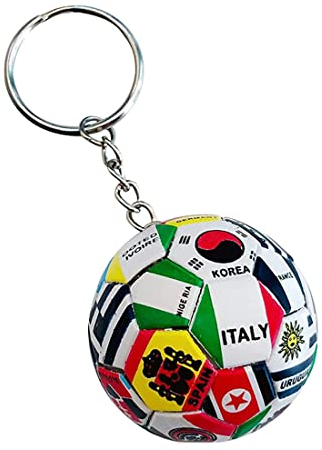 Porte-Clés Football Coupe du Monde, 3Pcs Keychain de Pendentif Football Balles Cadeaux pour Fête, École, Carnaval