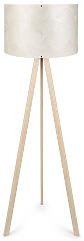 WELL HOME MOBILIARIO & DECORACIÓN Lámpara de pie con 70% MDF / 30% PVC FABRIC color Beige Crudo