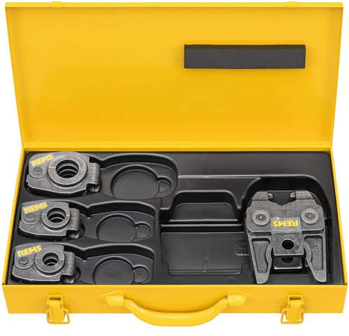 Rems Pressringe S Set (TH 16+20+26 Z8, mit Zwischenzange, Stufenlos schwenkbar, im Stahlblechkasten) 574623 R
