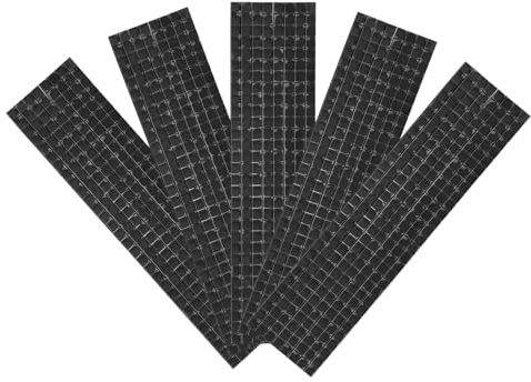 QUARKZMAN 5 Stück Fliesenaufkleber, 5 x 5 mm Fliesenfolie Bad Mosaikfliesen Fliesen überkleben für Bad Küche Wohnzimmer Dekoration - Schwarz