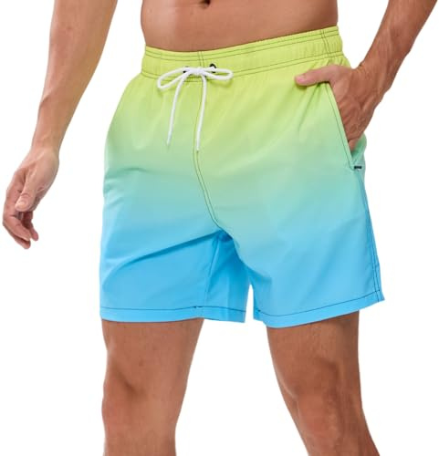 EDOTON Costumi da Bagno Uomo, Leggeri ad Asciugatura Rapida Costume Piscina Uomo Lungo Impermeabili Costume Uomo Mare con Cintura Regolabile e Tasche/Nuoto/Surf/Casual