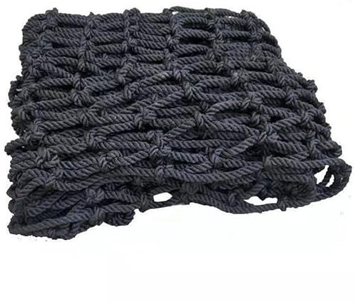 JITEM Kletternetz Kinder, Schwarzes geflochtenes Seilnetz, Schutznetz, Sicherheitsnetz, Trennschutznetz für Spielplätze, Kindergärten, Balkone, Treppen(Size:4 * 8m(13.2 * 26.4ft))