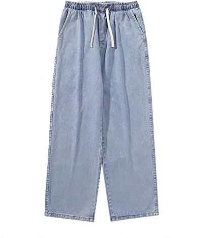 SRZYMJ Herren Hose Stretch Jeans Regular Fit Männer Herrenjeans Jeanshose Herren Stretch Regular Fit Hosen Bequem Jeans Jogginghose Weites Bein Cargohose Chino Hose Outdoor Hosen Hellblau 4XL
