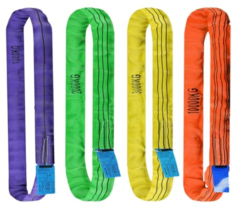 Lot de 1 Sangles de Levage，Treuil Lourd Sangles De Gréement,Elingue Ronde sans Fin Polyester ，Sangle Souple treuil(10T,3-M)