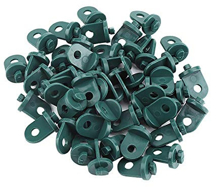 50 Stück Kunststoff-Gewächshaus-Haken, platzsparender Mehrzweck-Pflanzen-Blumen-Aufhänger, Hängeclip, Schattentuch-Clip für Gewächshaus-Gadgets (Grün)