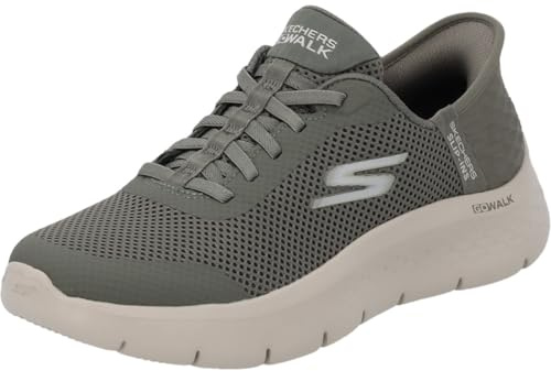 Skechers Dam GO Walk Flex Grand Entry Slip-On, Olivtextil trim, 41 EU