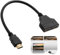 Splitter Hdmi 1 Entrada 2 Salidas, Duplicador Divisor Hdmi 1 In 2 out 1080P HDMI Macho a Doble HDMI Hembra, Divisor de Cable HDMI para HDTV HD, Monitor y Proyectores, Adaptador Doble Hdmi