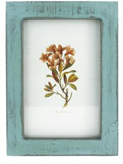 Wuuooei Fotorahmen Holz Vintage 9 x 13 cm, Holzrahmen Holz, Kleine Bilderrahmen Tisch Bilderrahmen Rustikal Vintage Wand- und Tischbilderrahmen für Familie, Freunde, Hochzeitsgeschenk (Shabby Blau)