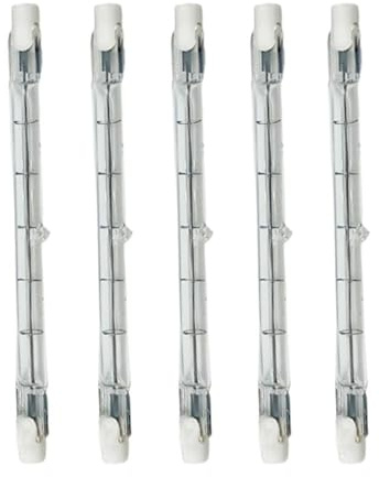 UGEFKMQ 5PC 1000W 189MM R7S Halogen Leuchtmittel T3 Typ J Lineare doppelseitige Halogenlampen R7S 500W 189MM 220-240V Warmweiß Dimmbar 500W