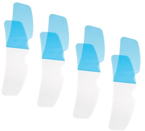 ABOOFAN Film Anti-buée Et Anti-Pluie pour Visière De Casque Intégral Teinté, Lot De 4 Pièces, Transparent, Protection Étanche, Adapté Moto Et Vélo, Usage Toutes Saisons pour Conducteurs