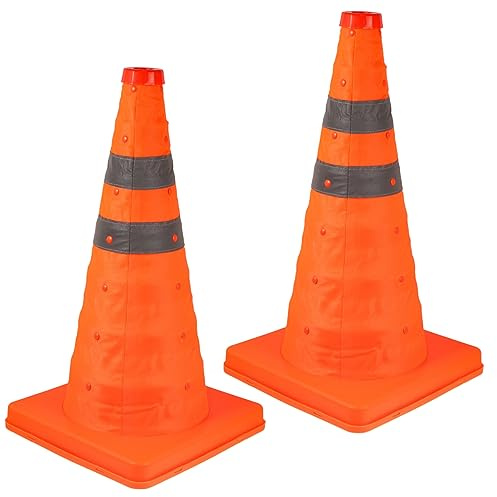 TEMPNAP 2piezas Cono De Carretera Elevable Cono De Tráfico De Seguridad Multiusos De Entrenamiento De Fútbol Para Entrenamiento Deportivo Aire